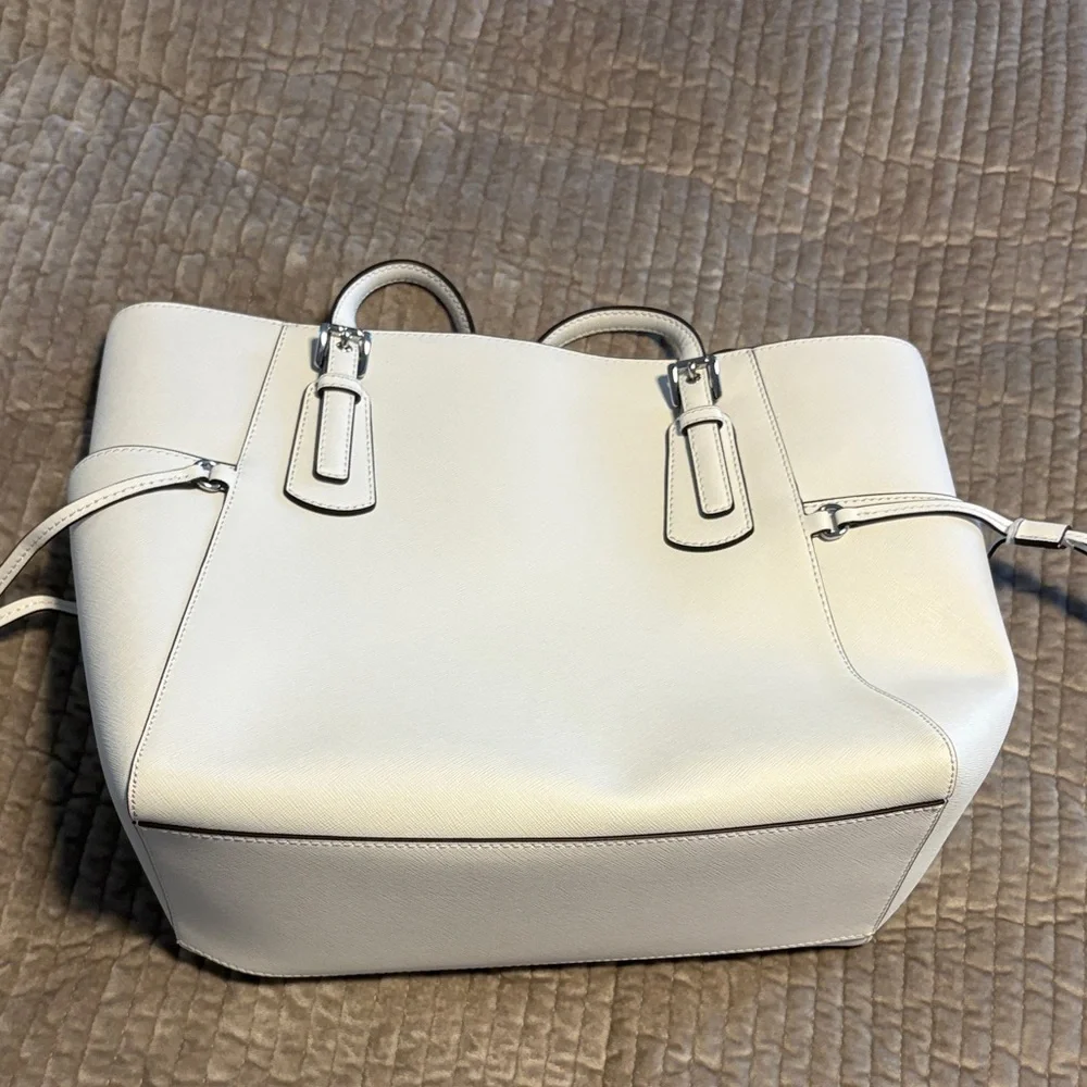Michael Kors Cream Leather Tote